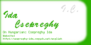 ida csepreghy business card